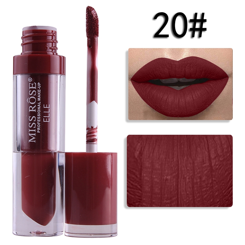 【TGS】(Son bóng)20 Color Liquid Lip Glaze Waterproof  Long-lasting Lipstick Non-stick Cup Lip Gloss Metallic Lipsticks