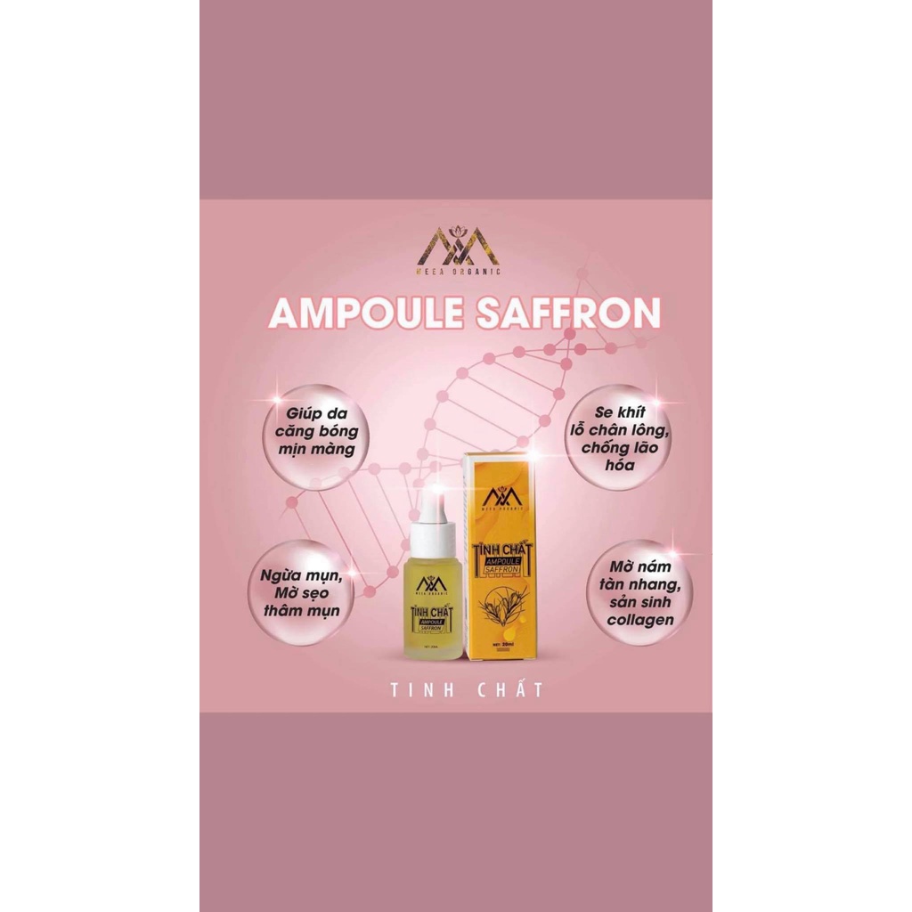 [Chính hãng] Serum Tinh Chất Ampoule Saffron MeeA Organic - Serum Cá Hồi Căng Bóng Da