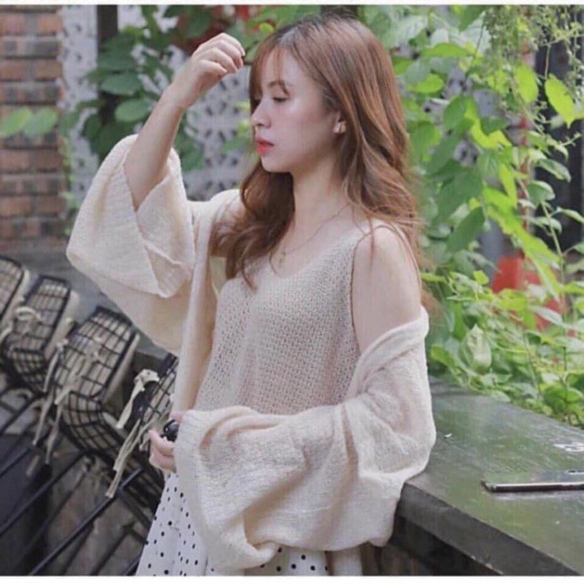 Áo caligan len mỏng