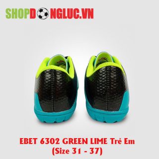 GIÀY ĐÁ BÓNG TRẺ EM EBET 6302 green/lime