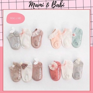 Set 3 đôi tất bèo nơ Kids Socks cho bé