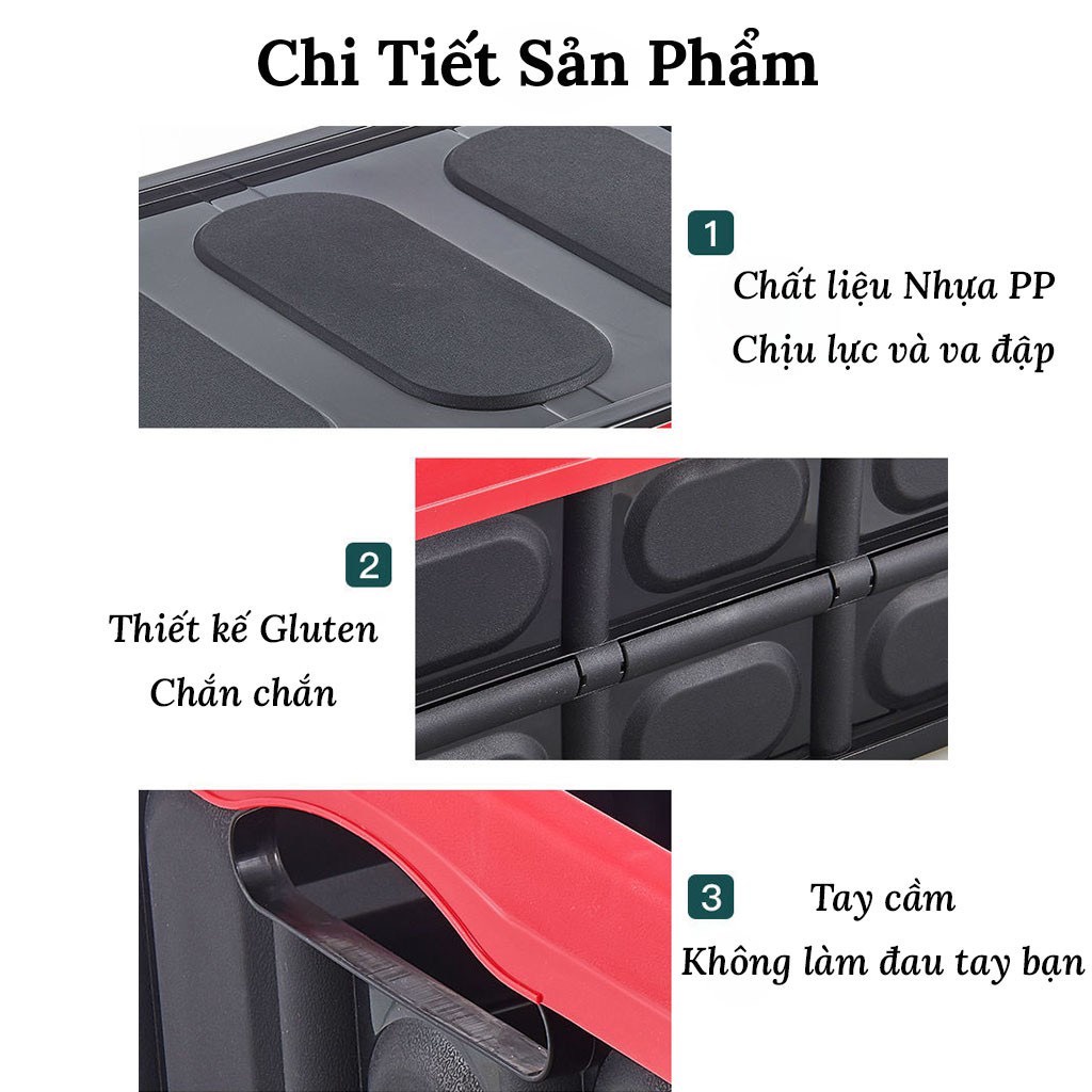 Thùng chứa đựng đồ đa năng có thể gấp gọn tiện dụng để cốp ô tô xe hơi dung tích 30L và 55L