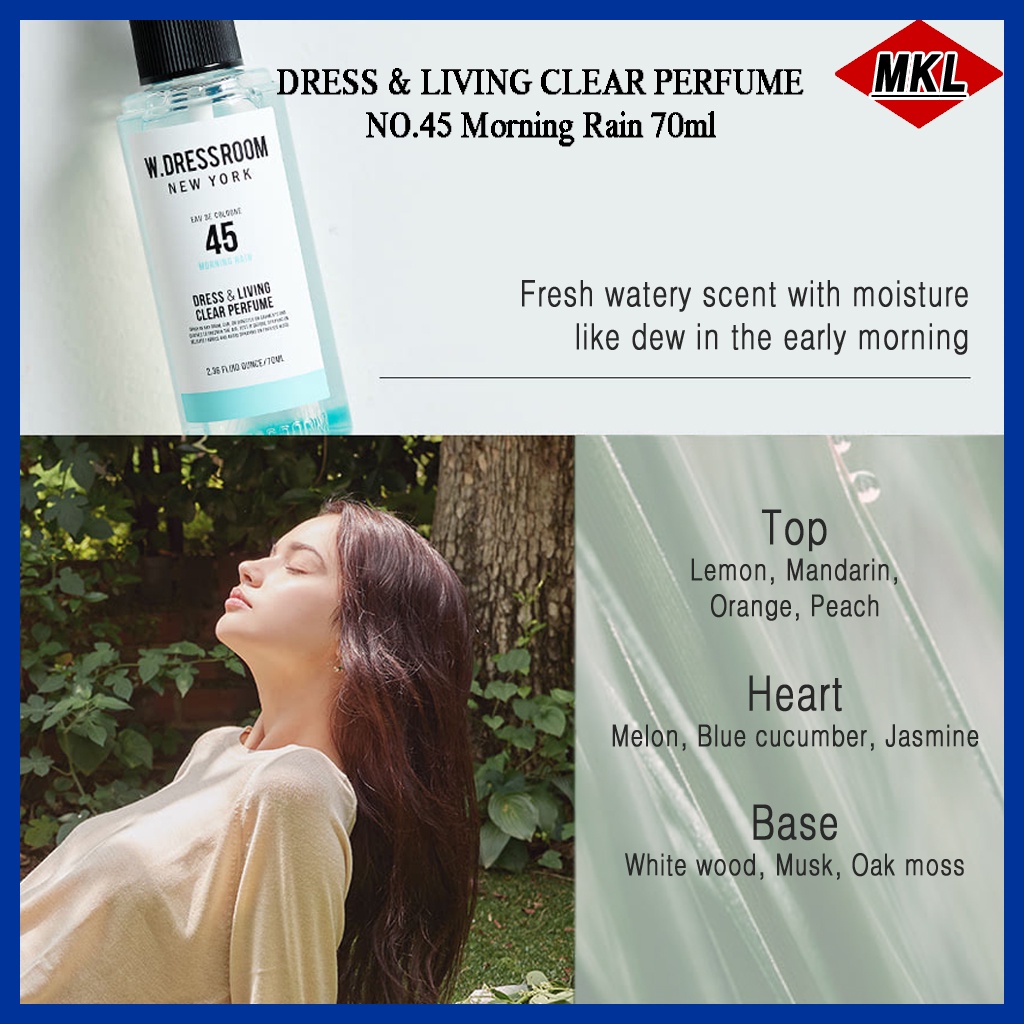Xịt thơm W.DRESSROOM DRESS & LIVING CLEAR 70ml/ 150ml mùi BTS Jungkook yêu thích
