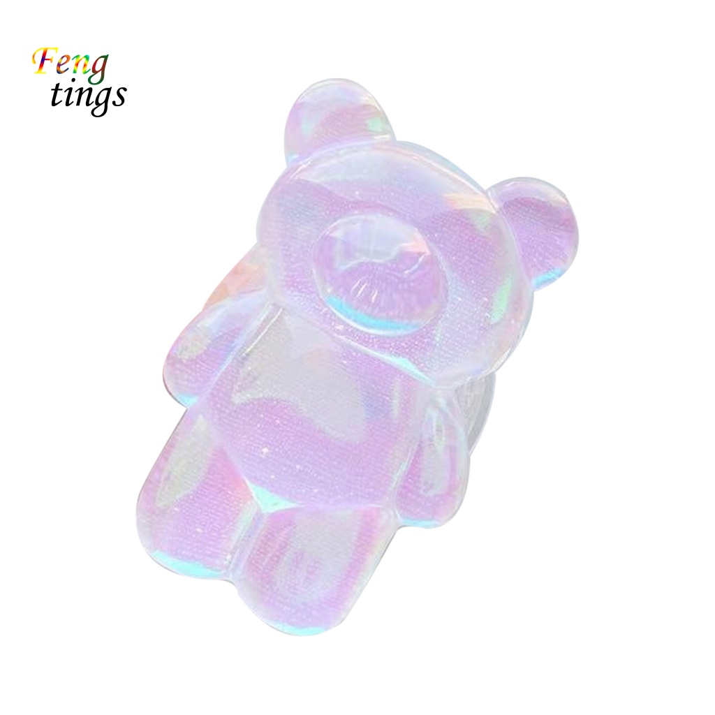 Giá Đỡ Điện Thoại Họa Tiết Gấu Hoạt Hình Dễ Thương Tiết Kiệm Diện Tích Cho iPhone