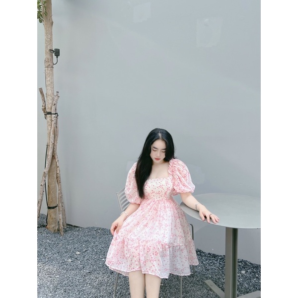 Đầm Nữ BabyDoll Bản Giới Hạn, Đầm Nữ Dáng Xoè Thiết Kế Cao Cấp , Vải Hoa Nhí Lót Đầy Đủ, 2 Màu