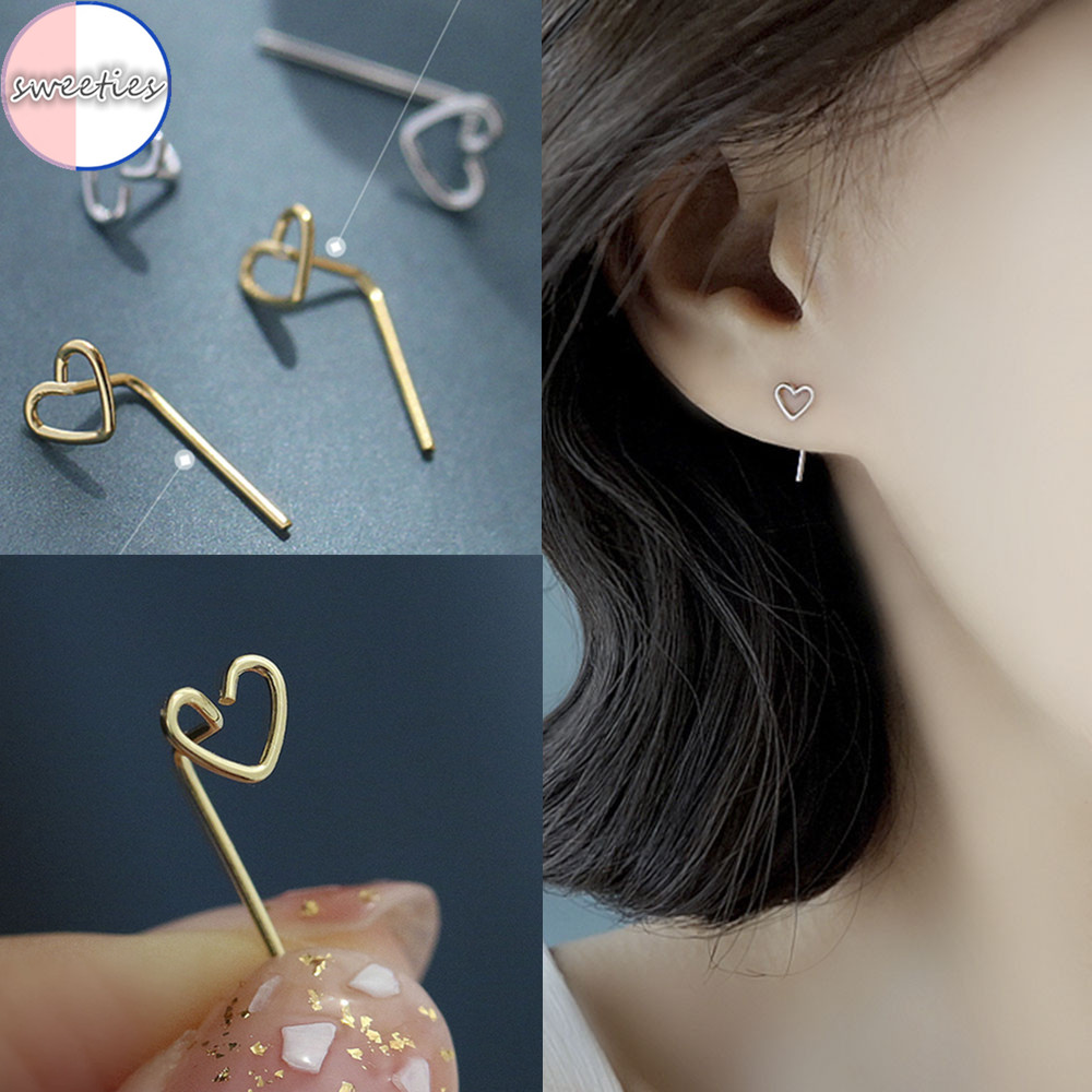 Khuyên Tai Hình Trái Tim Phong Cách Hàn Quốc Xinh Xắn Dành Cho Nữ