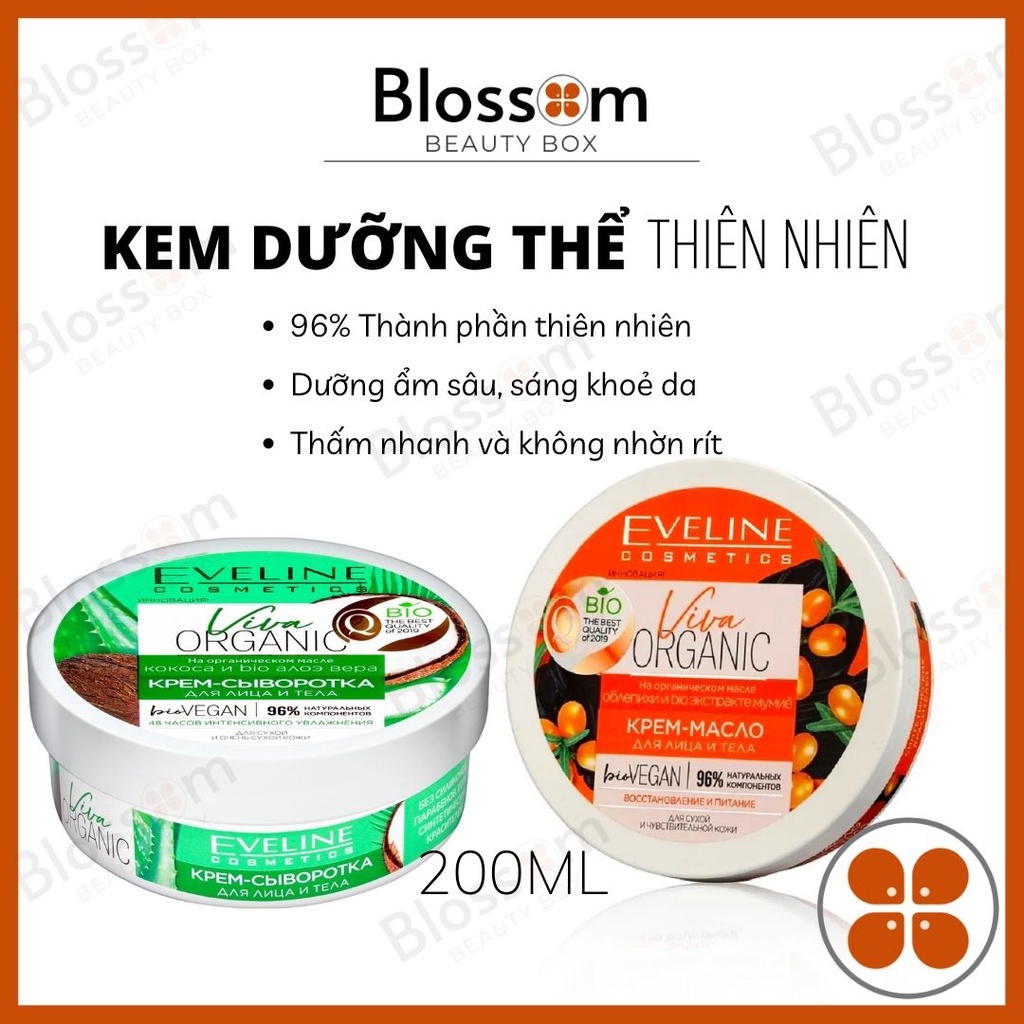 Kem dưỡng thể hữu cơ Eveline Body cream Butter