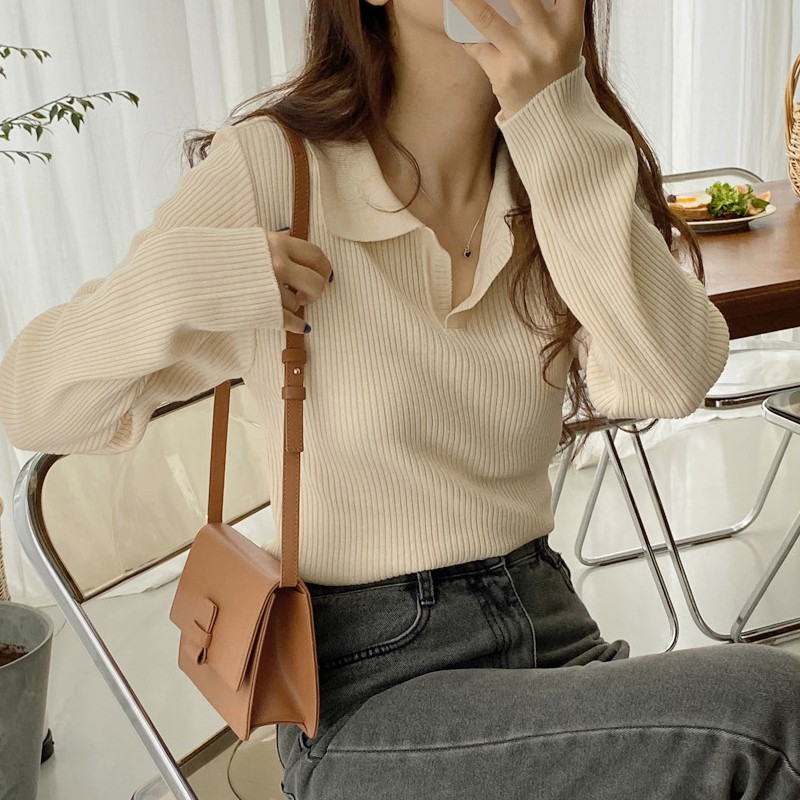 Áo Tay Dài Cổ Chữ V Thời Trang Phong Cách Quyến Rũ Cho Nữ