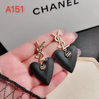 Khuyên tai tròn khắc chữ ysl thời trang cho nữ