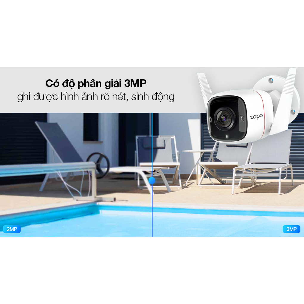 Camera Wifi TP-Link Tapo C310 3MP An Ninh Ngoài Trời - Bảo hành 2 năm Hàng Chính Hãng