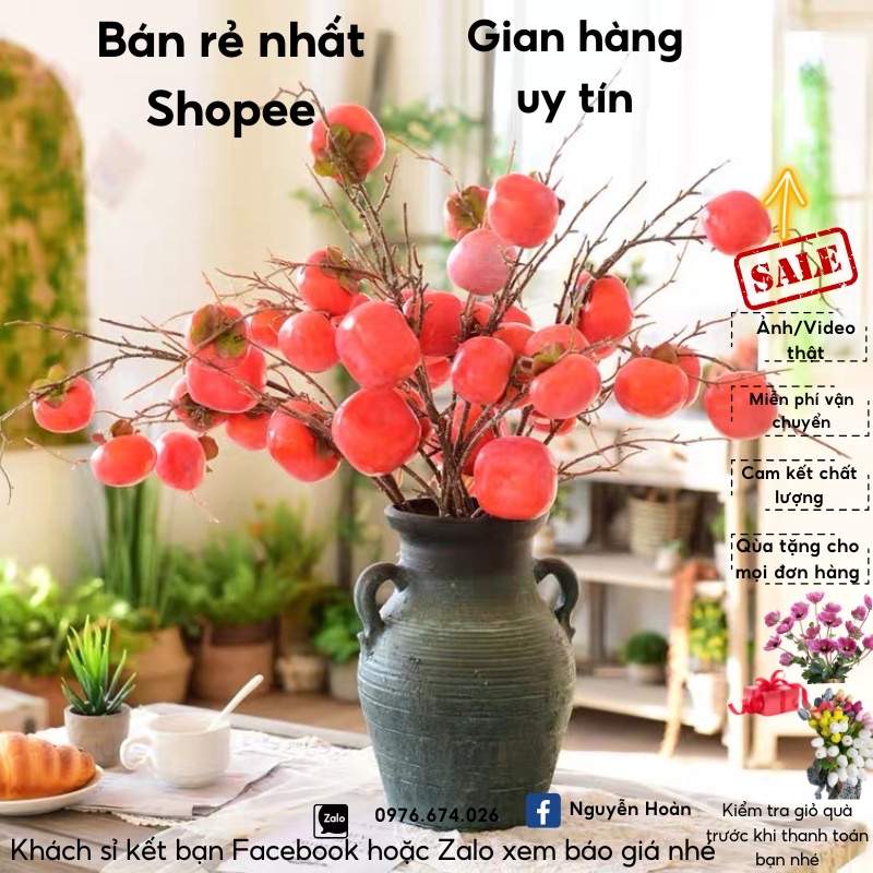 Cành hồng treo gió hàng loại 1, cam kết chất lượng, trang trí nhà cửa, nội thất phòng khách phòng ngủ_Hoàn hoa lụa l