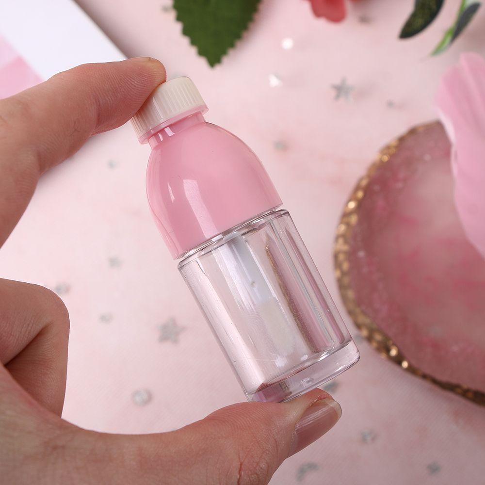 Lọ Rỗng Mini Bằng Nhựa Màu Đỏ Hồng Dễ Thương Dùng Đựng Son Dưỡng