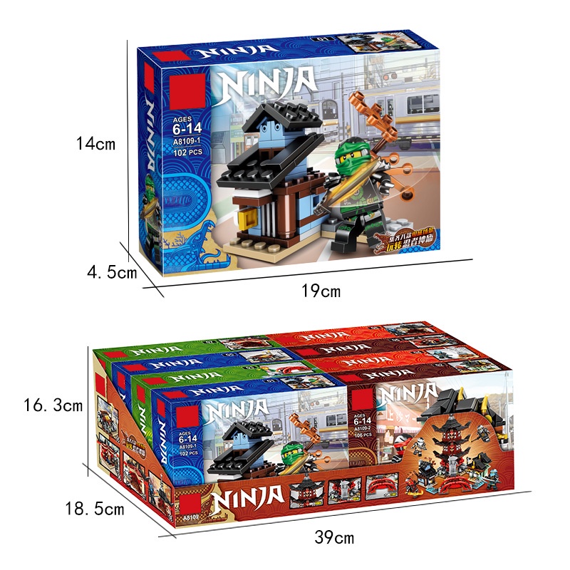 Đồ Chơi Trí Tuệ - Mô Hình Đồ Chơi Lắp Ráp Lego THÀNH NINJA 8IN1