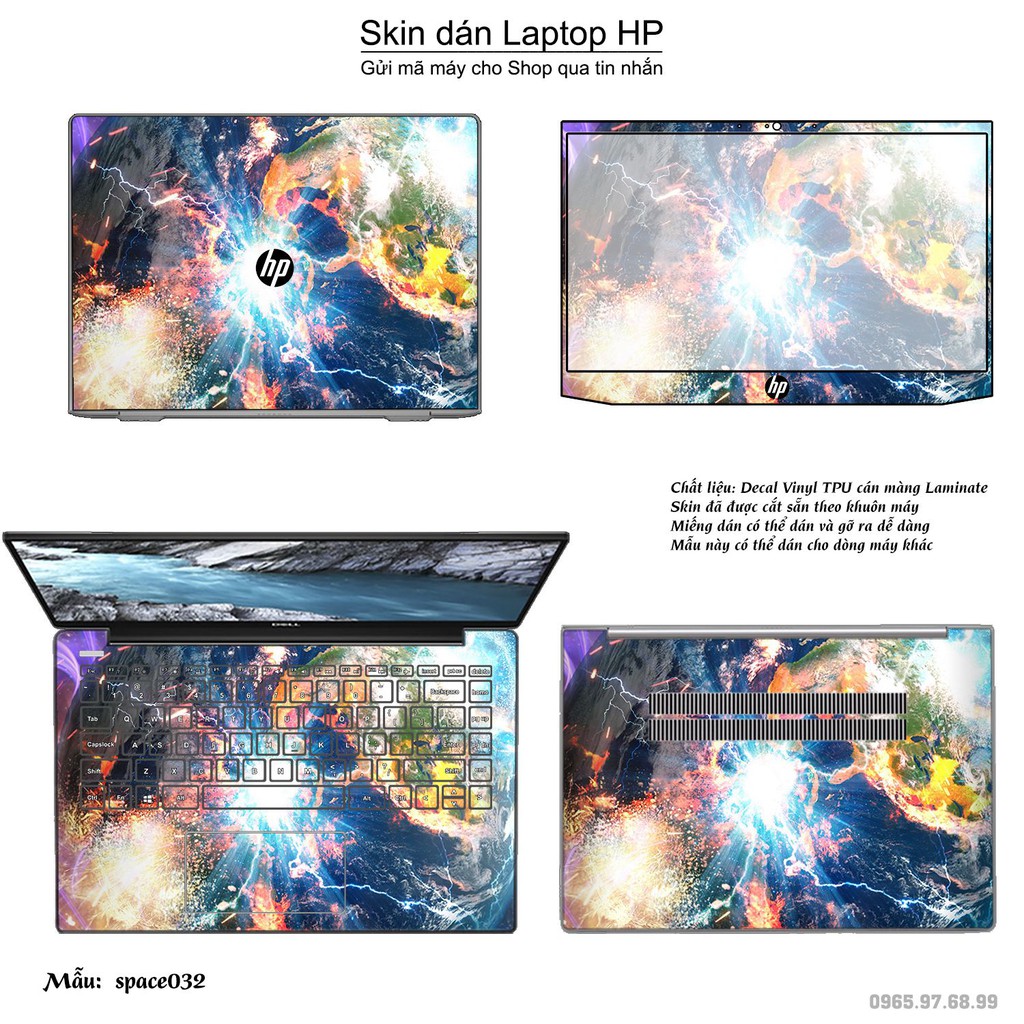 Skin dán Laptop HP in hình không gian _nhiều mẫu 6 (inbox mã máy cho Shop)