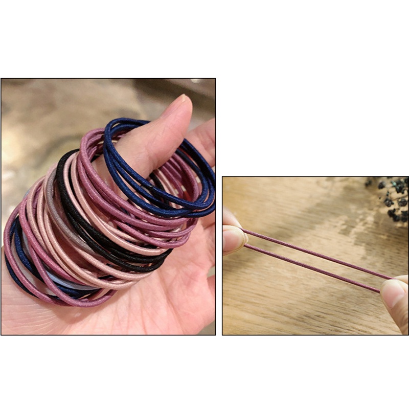 Set 50 Dây Cột Tóc Co Giãn Xinh Xắn Thời Trang