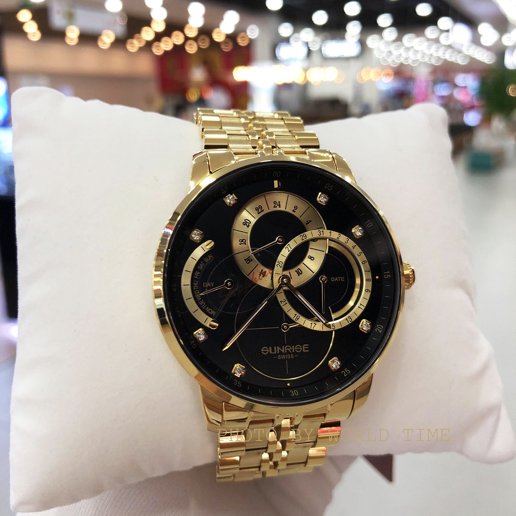 Đồng hồ nam Sunrise 1146SA  full hộp, thẻ bảo hành 3 năm, kính sapphire chống xước, chống nước