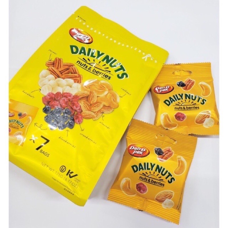 Daily Nuts túi 25gr hạt dinh dưỡng mỗi ngày Dan D Pak