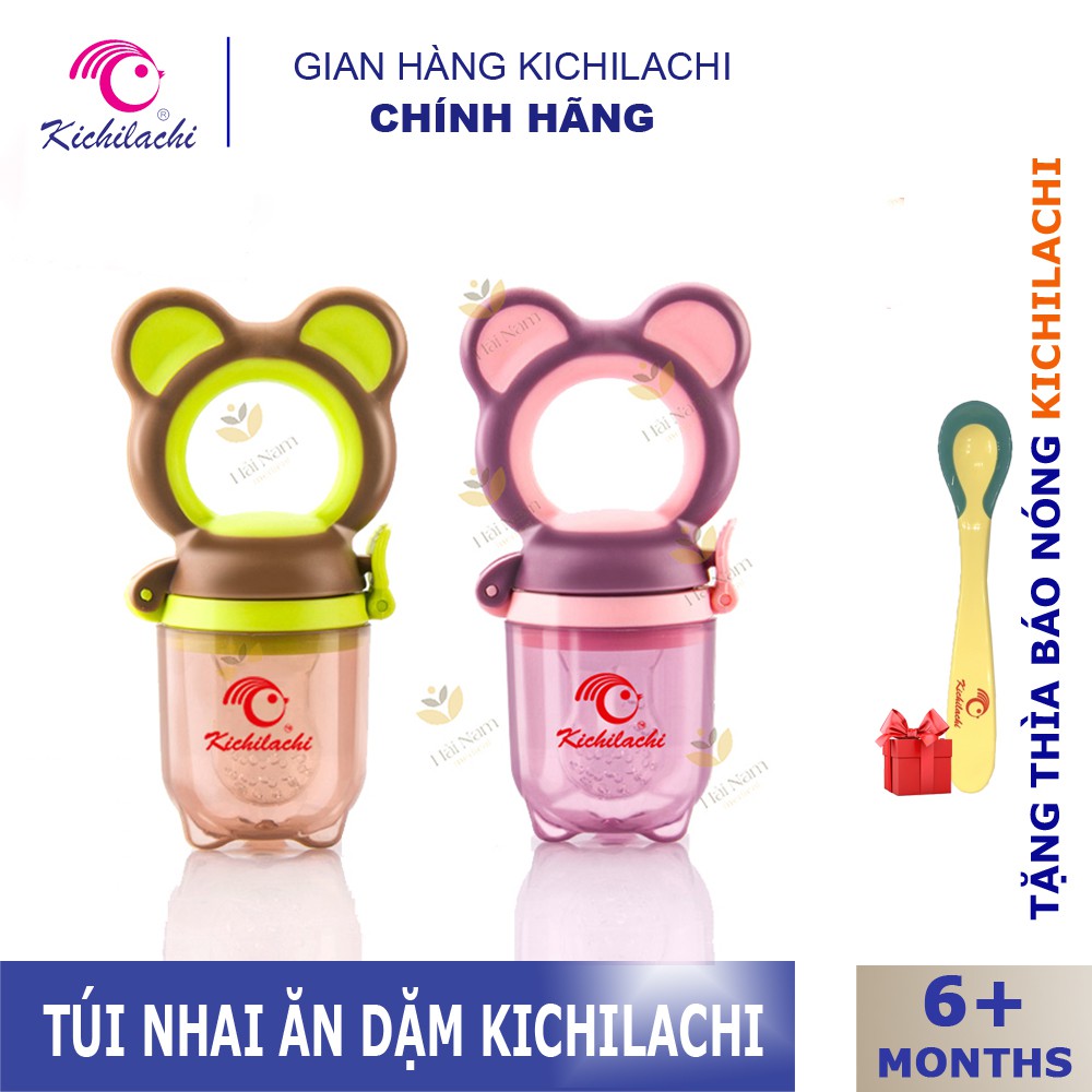 Túi Nhai Ăn Dặm Kichilachi,Cho Bé Từ 3 Tháng Tuổi Trở Lên, Chống Hóc ,Chống nghẹn Cho Bé !