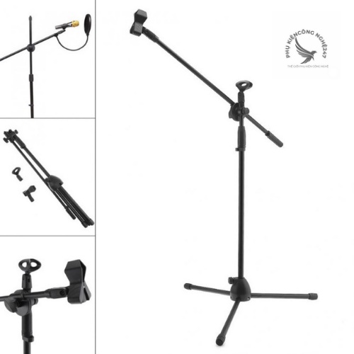 Chân đế đứng kẹp micro bom mic stand-chân đế micro sân khấu