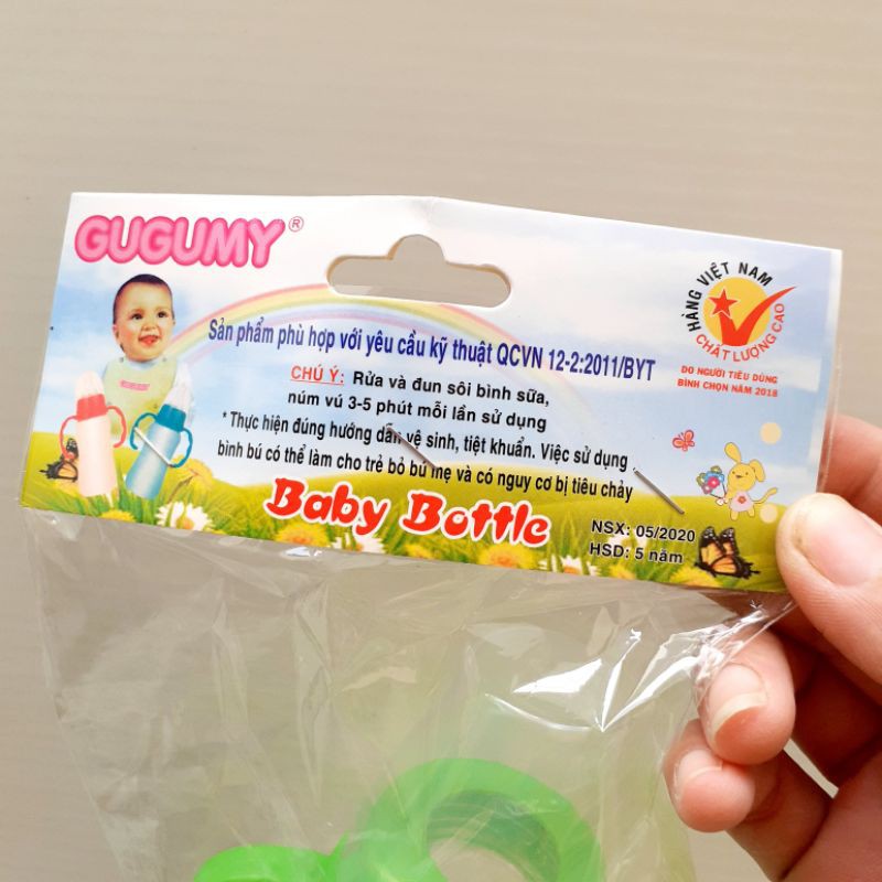 Bình sữa nhựa cổ hẹp GUGUMY 140ml-250ml