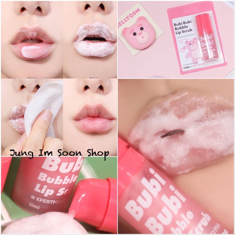 Tẩy Tế Bào Chết Sủi Bọt Cho Môi Unpa Bubi Bubi Bubble Lip Scrub