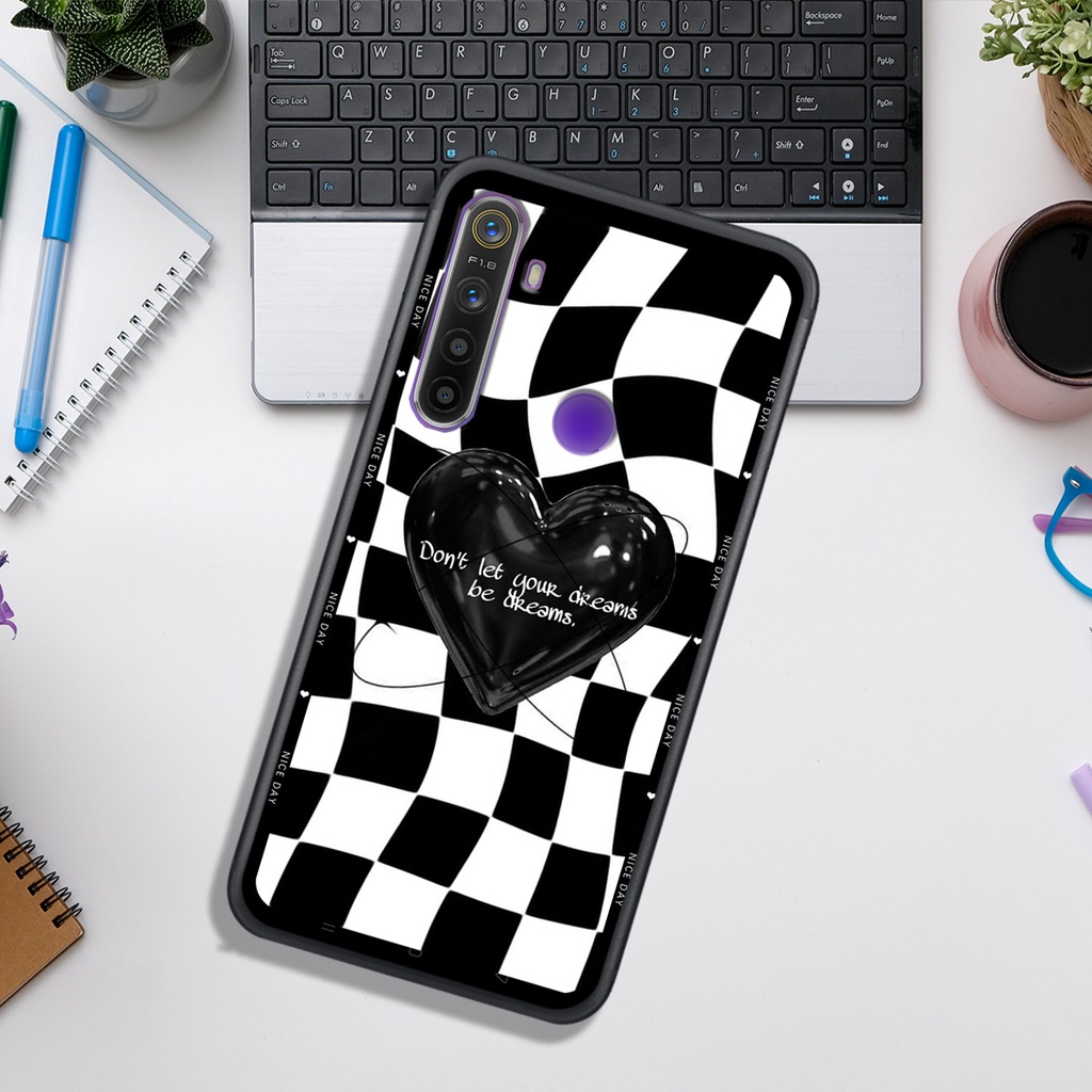 Ốp Lưng OPPO REALME 3 - REALME 3 PRO - REALME 5/5i/5s/6i - REALME 5 PRO  , In Hình &quot;Black Heart&quot; Phong Cách Đẹp.