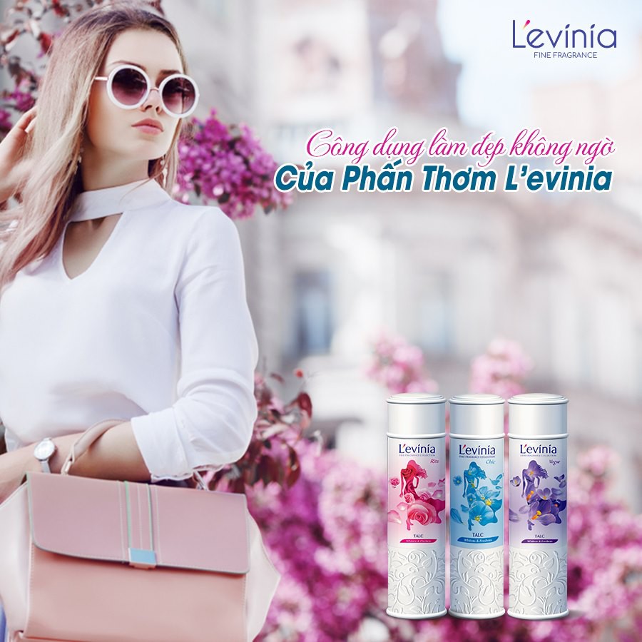 Phấn thơm trắng da Levinia 50g