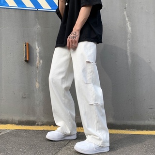 Quần suông kaki ANYOUNG unisex hai màu đen trắng QD23