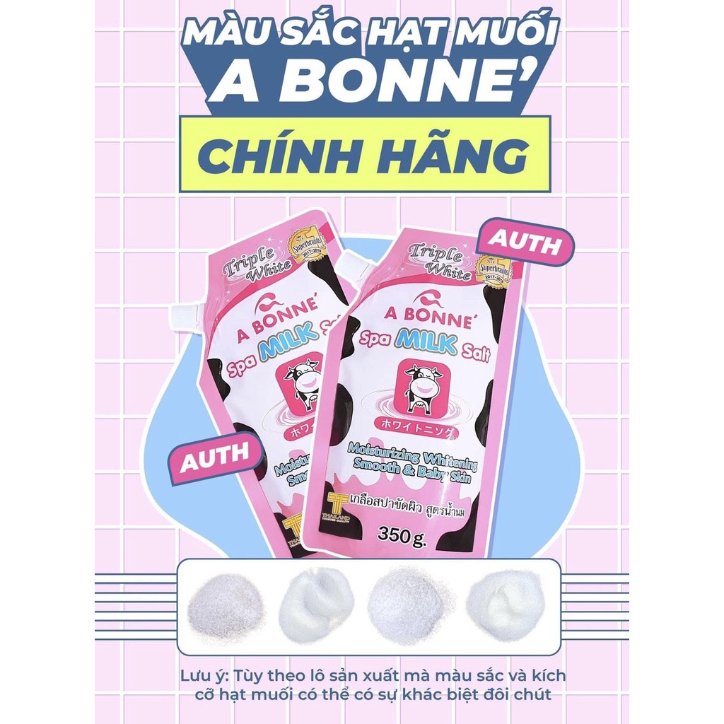 Muối tắm tẩy tế bào chết bò Abonne Thái Lan 350g