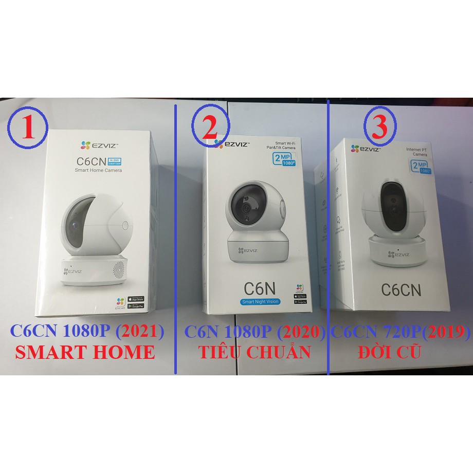 [Mẫu Mới] Camera 2M IP WIFI Ezviz C6N CV246 C6CN 1080P 720P Chính Hãng - Bảo Hành 24TH (chọn phân loại có thẻ nhớ))