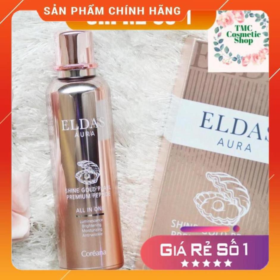 Serum tế bào gốc Eldas Aura Coreana Shine Gold Pearl Premium Peptide chai 100ml (shopmh59) (shopmh59)