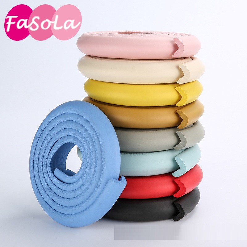 Xốp bọc cạnh bàn 2m chất liệu PE nhiều màu sắc, bọc góc bàn bảo vệ an toàn cho trẻ FASOLA