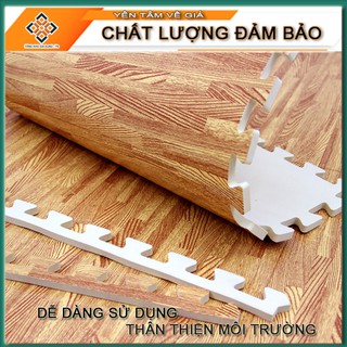 Thảm xốp ghép lót sàn vân gỗ, thảm xốp ghép kích thước 60x60cm