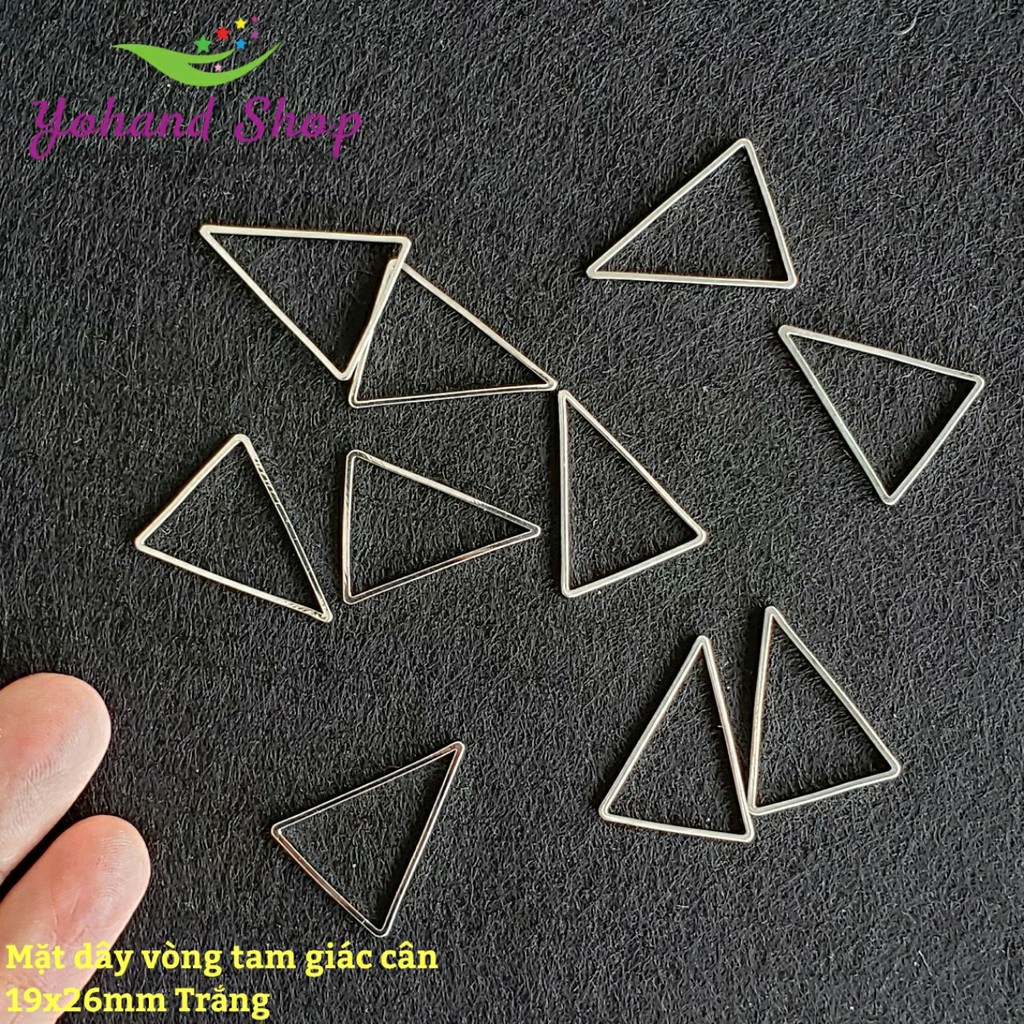 Mặt làm bông tai , khuyên tai, hoa tai - vòng tam giác cân ( giá/ gói 10 cái)