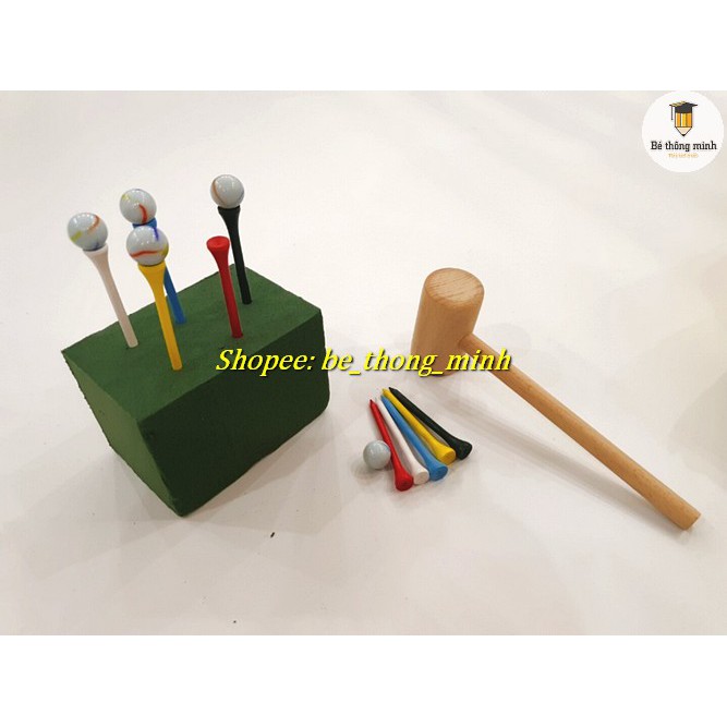 Đồ chơi BÚA ĐINH GỖ KÈM XỐP ĐÓNG ĐINH cho bé làm kỹ sư