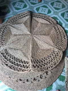 Thảm cói hình bông hoa