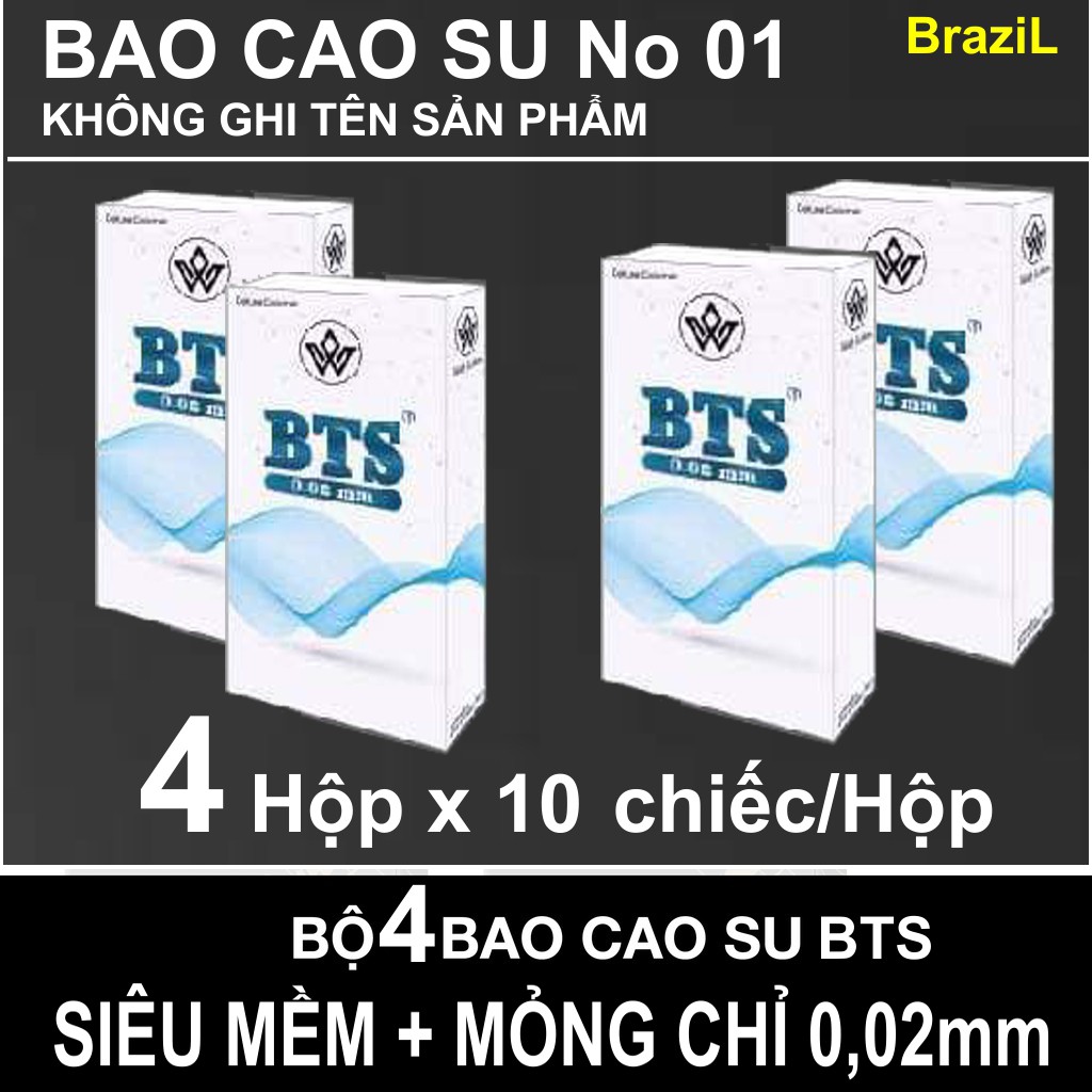 Bộ 4h Baocaosu BTS Brazil® 10 chiếc/Hộp Siêu thị Durex BTS (Shop gửi chọn ngẫu nhiên hoặc theo yêu cầu inbox)
