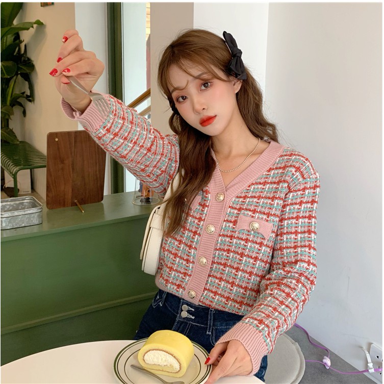 Áo Khoác Len Cổ Tim Phong Cách Thanh Lịch Thời Trang Hàn Quốc Dành Cho Nữ | BigBuy360 - bigbuy360.vn