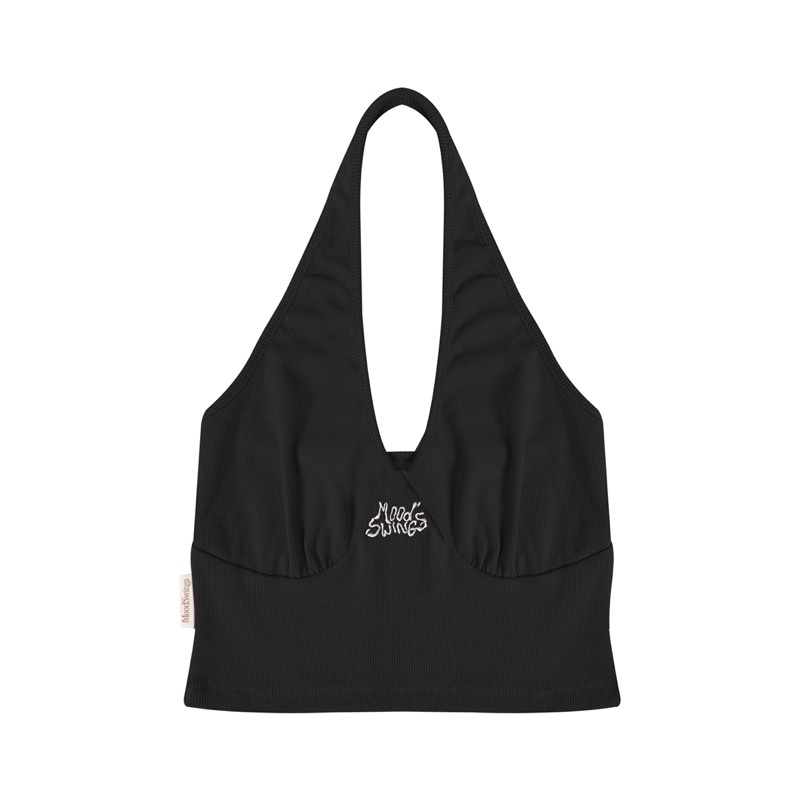 MOODSWINGS - Áo chồng cổ thêu BASIC HALTER TOP