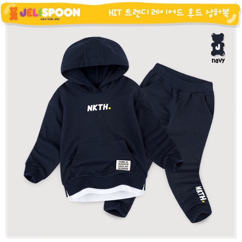 Bộ nỉ áo hoodie Jelispoon