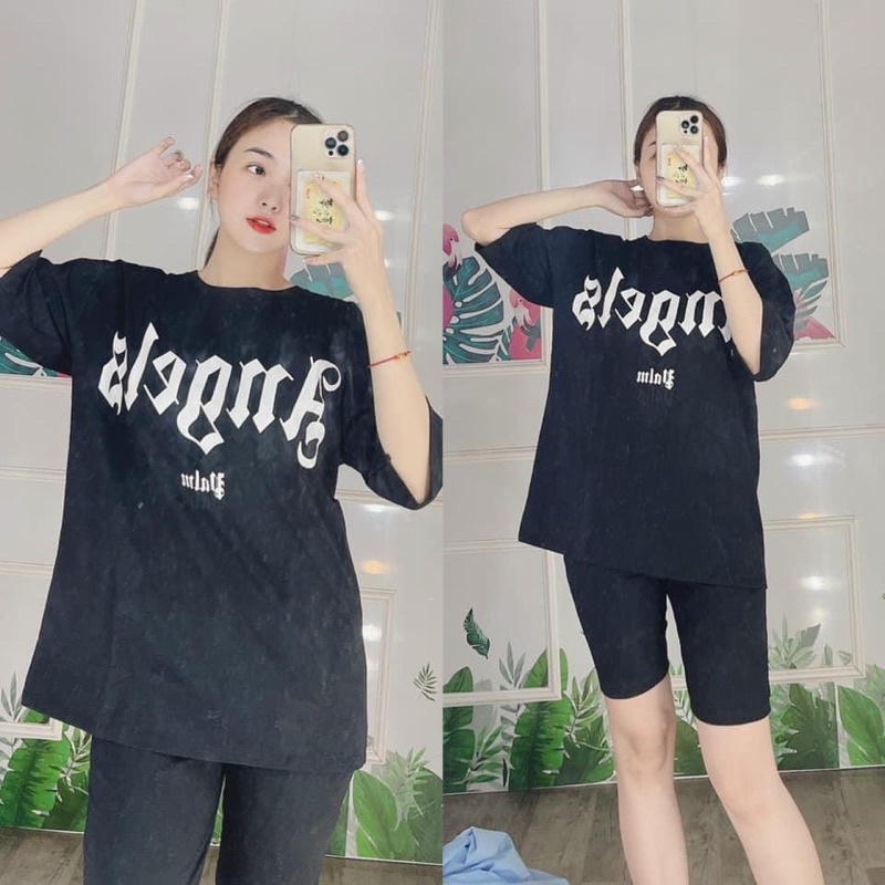 Set đồ bộ nữ quần lửng thun cotton co giãn tốt bigsize.Đồ bộ nữ, đồ mặc nhà đẹp dễ thương