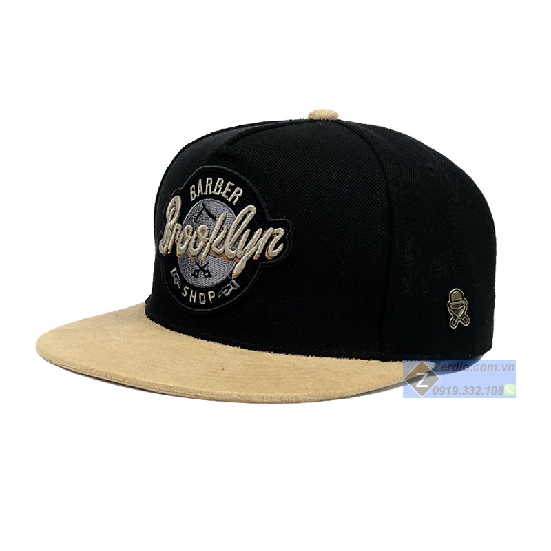 Nón lưỡi trai Snapback Baber Brooklyn đen đẹp, phong cách hiphop cho cả nam và nữ