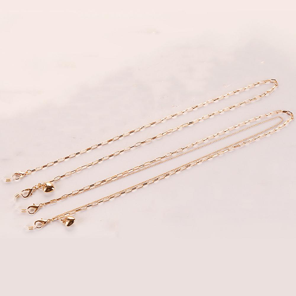 Dây Đeo Mắt Kính Hình Trái Tim Bằng Kim Loại Phong Cách Retro