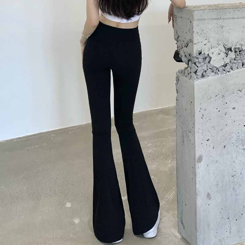 Quần ống loe nữ cạp cao dáng dài, quần legging nữ kiểu ôm ống loe công sở đi học form xinh tôn dáng VAVASA QT04