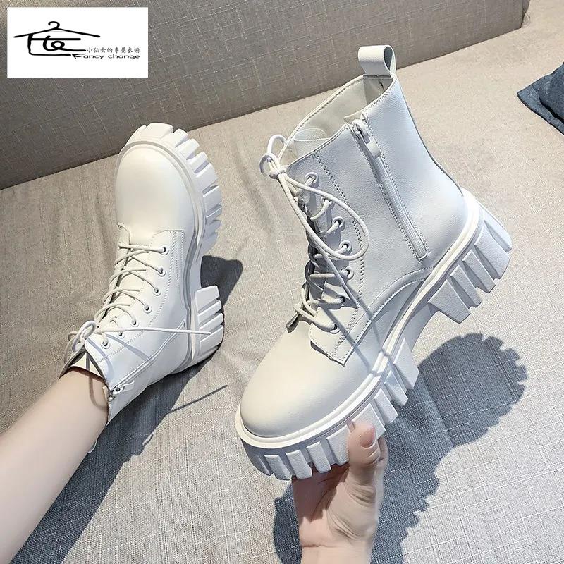 Giày Boot Martin Thiết Kế Mới Cổ Ngắn Thời Trang Mùa Xuân Thu Dành Cho Nữ~2022