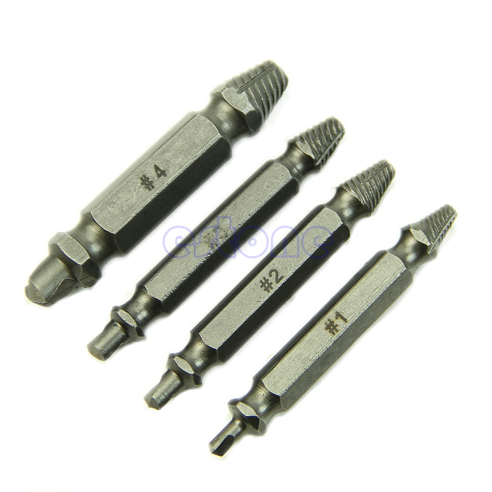 Bộ Mũi Khoan 4 Trong 1 Dùng Tháo Gỡ Ốc Vít Bị Hỏng