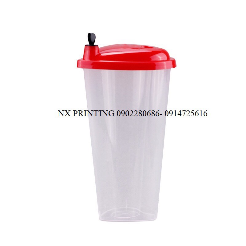 combo 50 Ly nhựa hình trái tim 600ml