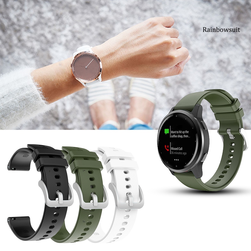 Dây Đeo Silicon Mềm Thay Thế Cho Đồng Hồ Garmin Venu SQ/Venu/Vivo Active 3 4/Forerunner 245 20mm/22mm