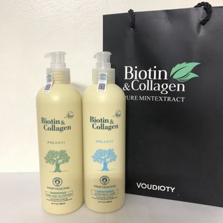 ⚡Hàng Chính Hãng⚡Cặp Dầu Gội Xả Biotin Collagen TRẮNG | Giảm Rụng Tóc, Phục Hồi Tóc Khô Xơ, Hư Tổn