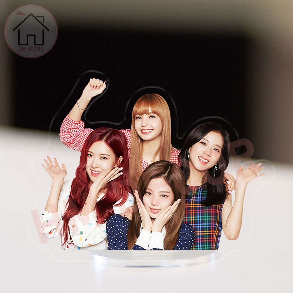 Mô hình Idol Kpop fans BLACKPINK Lisa Jennie Jisoo Rosé bằng arcrylic trang trí decor góc học tập bàn làm việc 10cm